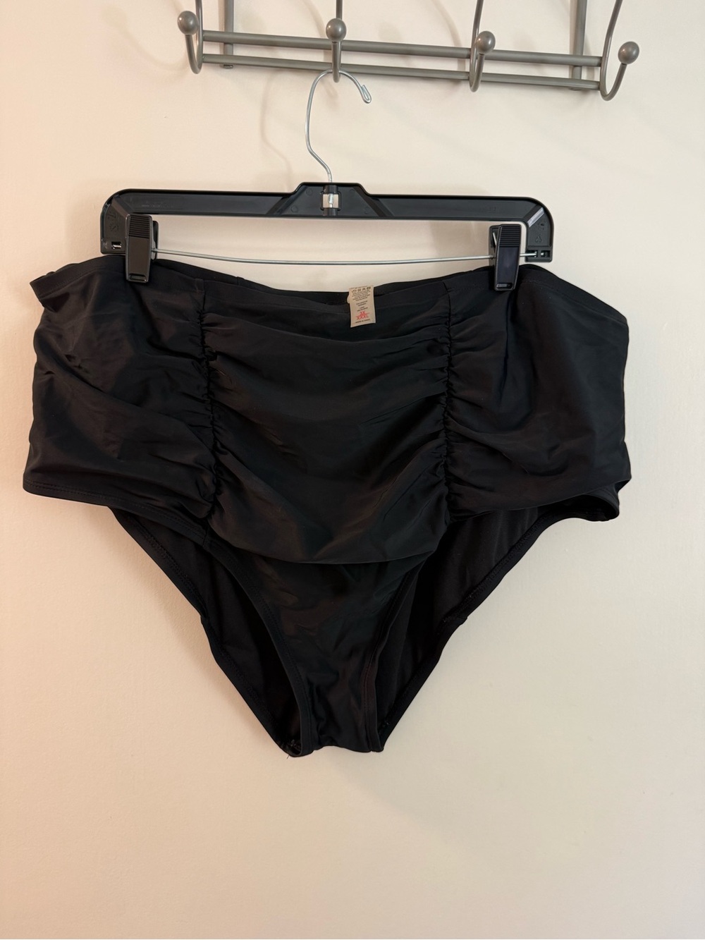High-Waist Ruched Bikini Bottoms
